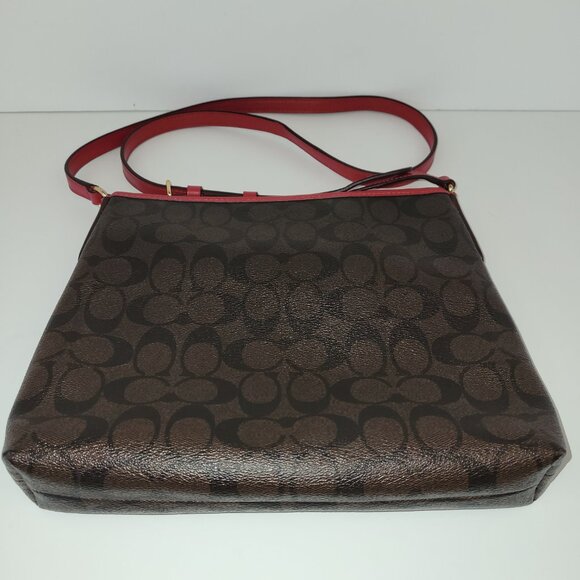 Coach File Crossbody in Signature Coated Canvas W/ Leather Details Style F29210 - Picture 6 of 11